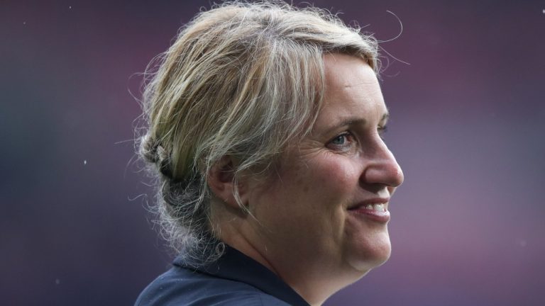 Chelsea Women's manager Emma Hayes says she will rely on her son's advice to avoid more touchline confrontations. (Isaac Parkin/PA/Sportimage)