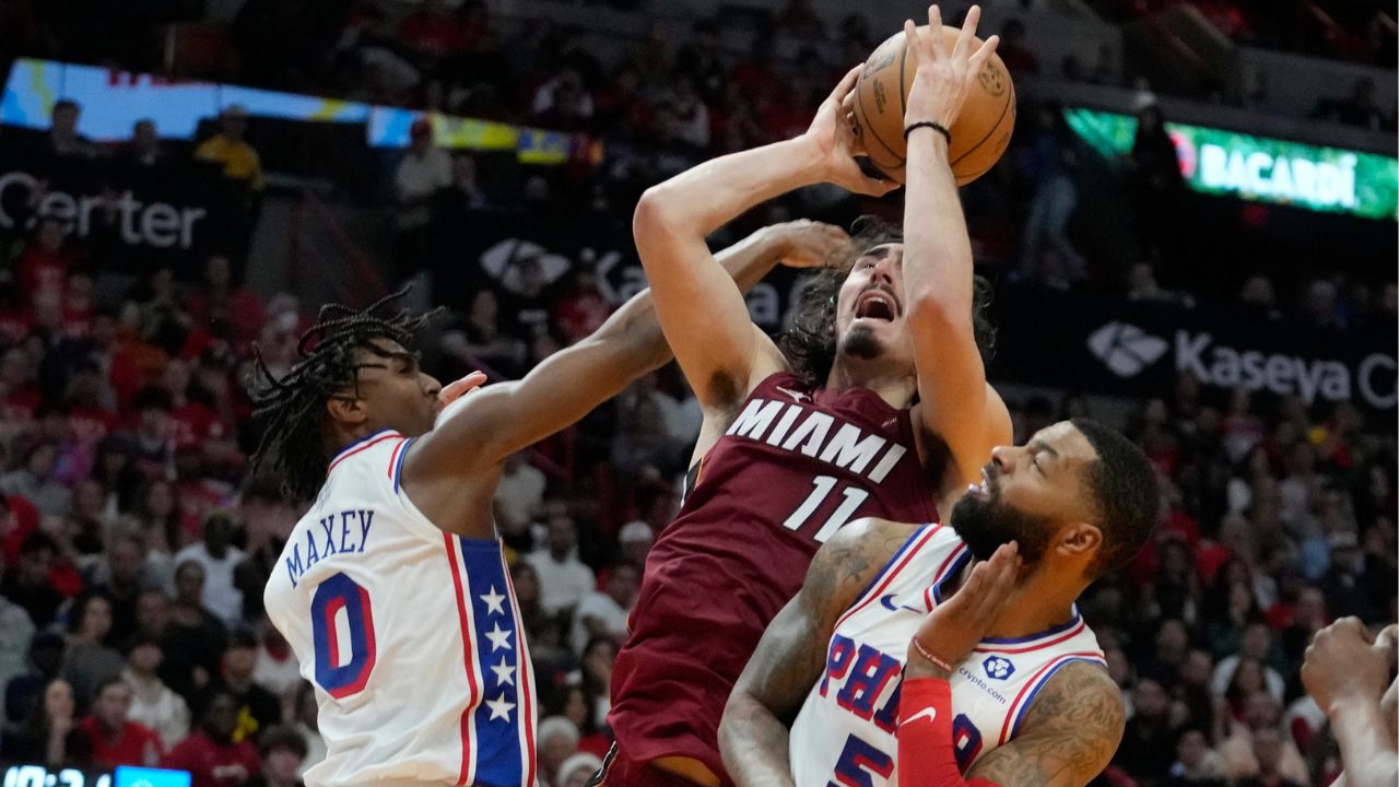 Adebayo, Jaquez Jr. notch double-doubles as Heat hold off 76ers thumbnail