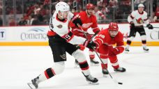 Red Wings captain Larkin injured on hit from behind, Senators pull away for victory
