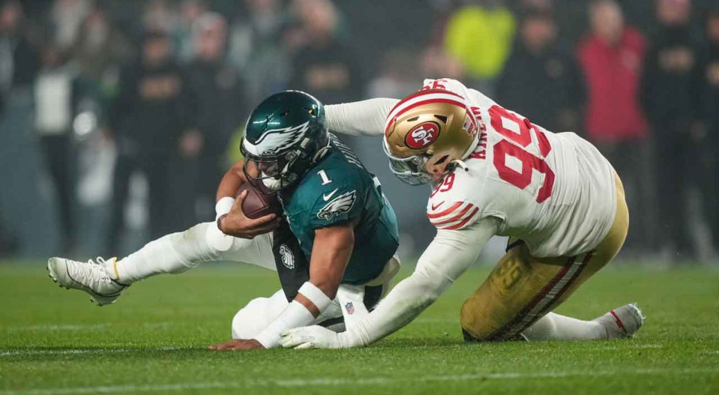 Eagles QB Jalen Hurts evaluated for concussion vs. 49ers, cleared for