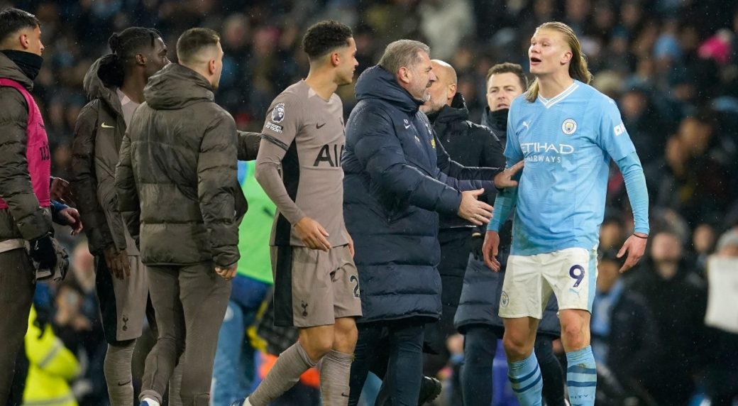 Man City charged by English FA after Haaland and others surrounded ref  during Tottenham draw