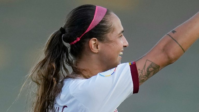 Bay FC has acquired attacking midfielder Deyna Castellanos via transfer from Manchester City. (AP/Fernando Vergara)