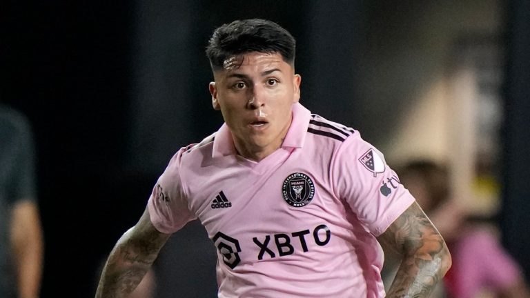 Inter Miami attacker Facundo Farías has a torn ACL in his left knee and will miss the entire season. (AP/Wilfredo Lee)