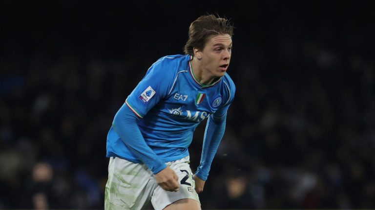 Napoli beat Fiorentina on Thursday to reach the final of the revamped Italian Super Cup. (Alessandro Garofalo/AP)