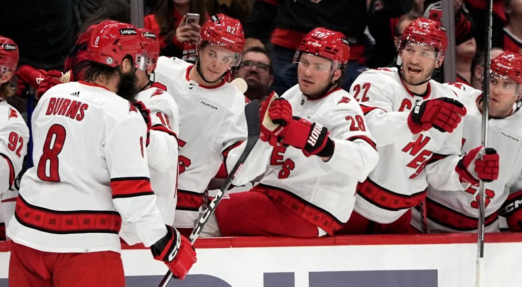 Hurricanes score six unanswered to beat Capitals for fifth consecutive win