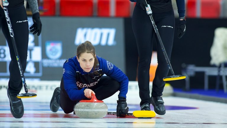 Anna Hasselborg in action at the Co-op Canadian Open on Wednesday, Jan. 17, 2023, in Red Deer, Alta. (Anil Mungal/GSOC)