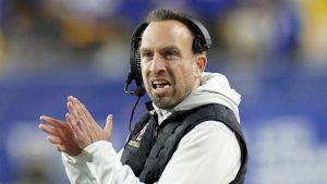 Jeff Hafley is leaving his job as Boston College's head coach to become the Green Bay Packers' defensive coordinator. (AP/Matt Freed, File)