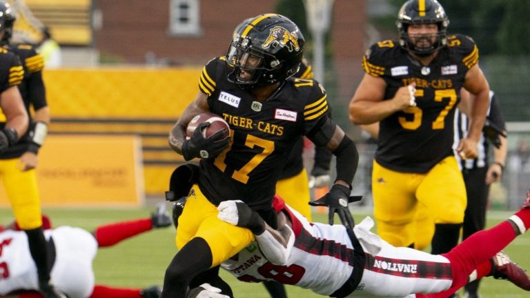The Hamilton Tiger-Cats re-signed American receiver Terry Godwin II on Tuesday. (CP/Peter Power)