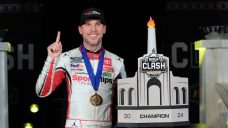 Hamlin wins Clash at the Coliseum as NASCAR moves race up a day to avoid storm
