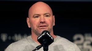 UFC president Dana White speaks at a news conference in New York. (Julio Cortez/AP Photo)