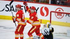 &#8216;We don&#8217;t back down&#8217;: Flames cap off special night with dramatic comeback win