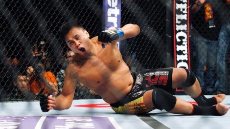 Cung-Le-reacts-after-beating-former-middleweight-champion-Rich-Franklin-at-a-UFC-event-in-Macau-in-2012