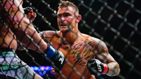 Dustin-Poirier-punching-an-opponent-during-the-first-round-of-a-UFC-mixed-martial-arts-event