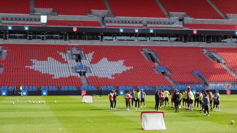 Toronto FC players train at BMO Field in Toronto on Friday, March 8, 2024. Neil Davidson/CP)