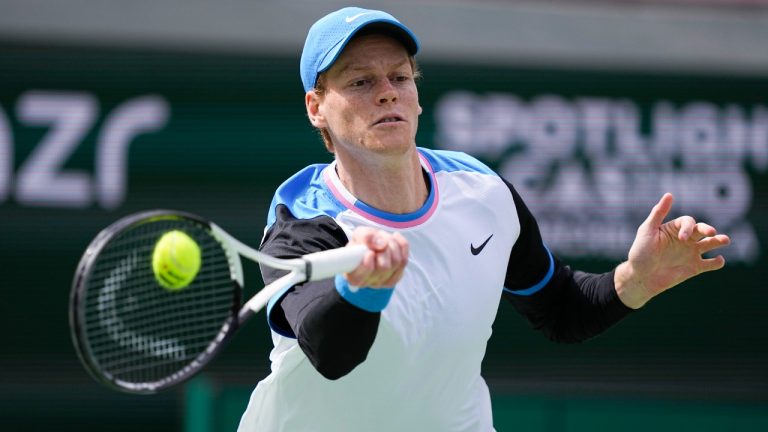 Australian Open champion Jannik Sinner overcame strong resistance from Holger Rune to reach the Monte Carlo Masters semifinals. (Mark J. Terrill/AP)