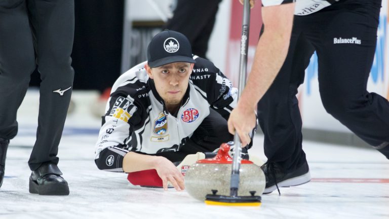 Kyle Doering in action with Team Sturmay at the 2022 Champions Cup in Olds, Alta. (Anil Mungal/GSOC)