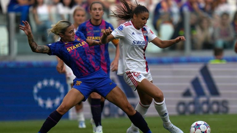 The UWCL final between Barcelona and Lyon kicks off on Saturday, a battle between two European heavyweights. (AP/Alessandra Tarantino)