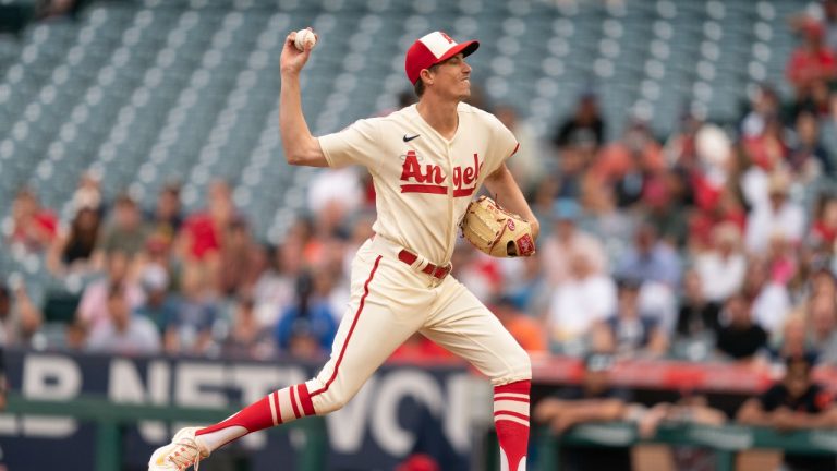 The Atlanta Braves have acquired right-handed reliever Jimmy Herget from the Los Angeles Angels for cash. (AP/Ryan Sun)