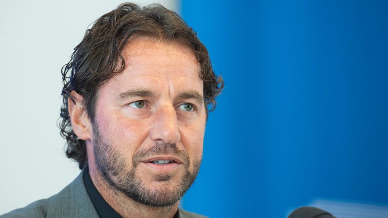 Olivier Renard during a news conference in Montreal, Thursday, December 22, 2022. (Graham Hughes/CP)