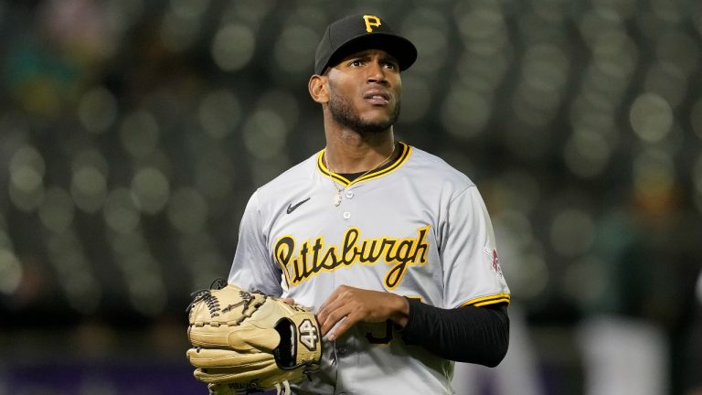 The Los Angeles Angels acquired right-hander Roansy Contreras from the Pittsburgh Pirates for cash on Thursday. (AP/Jeff Chiu)