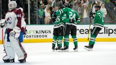 Stars hold off late push from Avalanche, tie series at 1-1