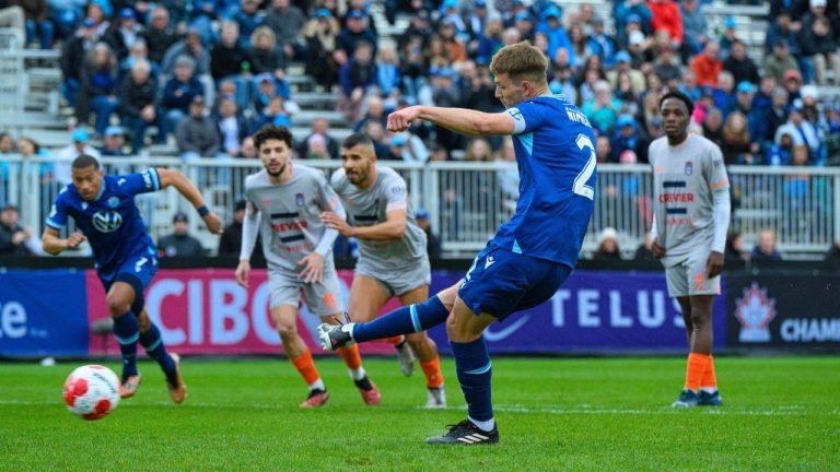 The HFX Wanderers FC and CS Saint-Laurent play during Canadian Championship preliminary round soccer action in Halifax in this Thursday, May 2, 2024 handout photo. (CP/HO — HFX Wanderers FC, Trevor MacMillan)