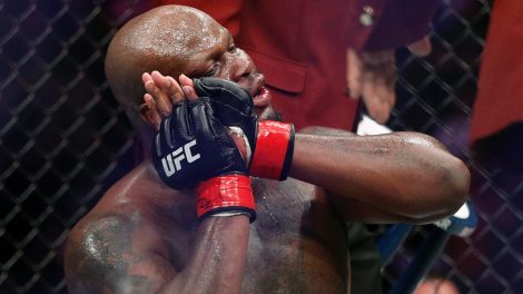 Derrick-Lewis-seen-celebrating-after-defeating-Alexander-Volkov-during-a-heavyweight-mixed-martial-arts-bout-at-UFC-229-in-Las-Vegas-in-2018