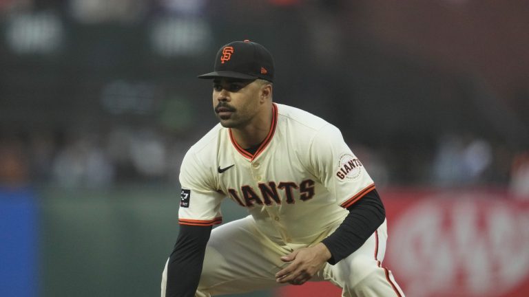 San Francisco Giants' LaMonte Wade Jr. during a baseball game against the Los Angeles Dodgers in San Francisco, Wednesday, May 15, 2024. (AP Photo/Jeff Chiu)