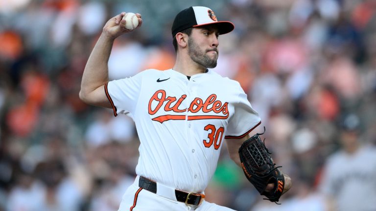 Baltimore Orioles starting pitcher Grayson Rodriguez. (Nick Wass/AP)