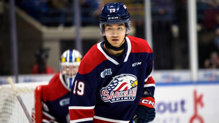 Zayne Parekh of the Saginaw Spirit. (Natalie Shaver/OHL Images)

