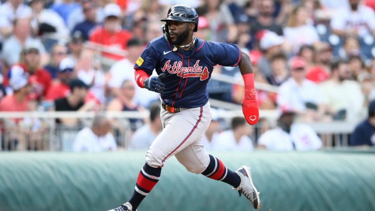 Atlanta Braves' Michael Harris II in action during a baseball game against the Washington Nationals, Saturday, June 8, 2024, in Washington. (Nick Wass/AP)