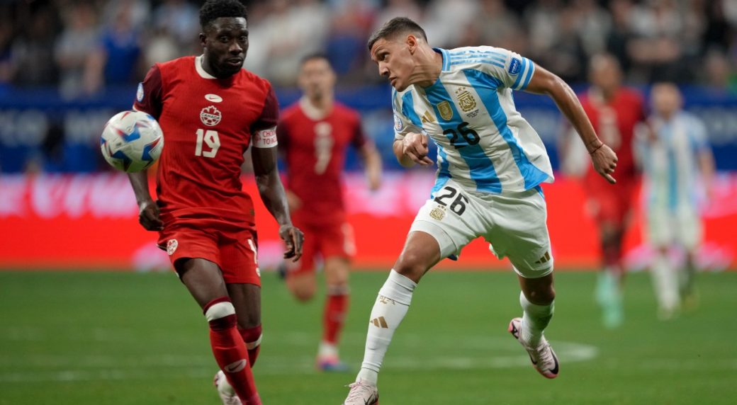 Canada's Davies, Argentina's Messi exchange jerseys after Copa America opener