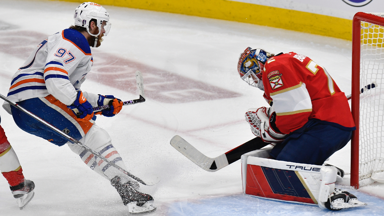 Bobrovsky shuts the door, Panthers beat Oilers in Game 1 of Stanley Cup ...