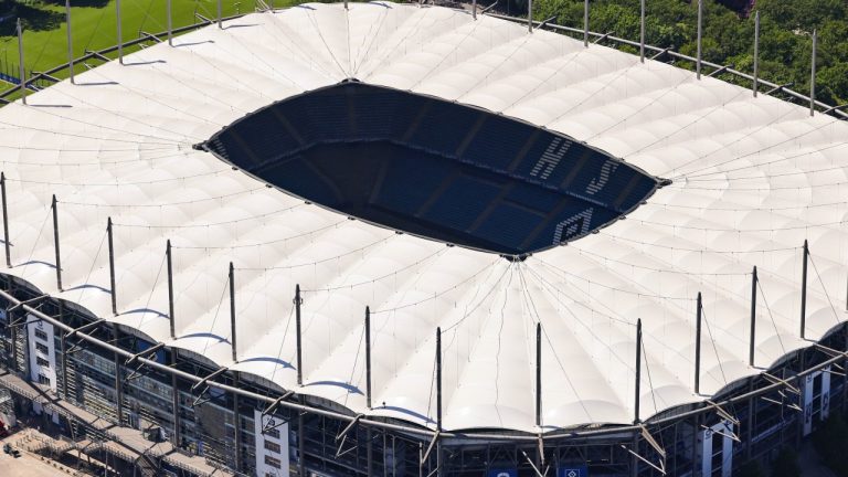 A view of the Volksparkstadion (Volkspark stadium) in Hamburg, Germany. (Christian Charisius/dpa via AP, File)