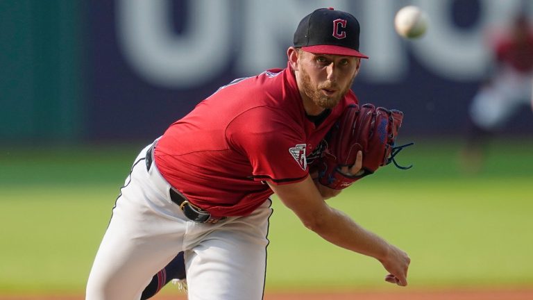 Cleveland Guardians' Tanner Bibee. (Sue Ogrocki/AP)