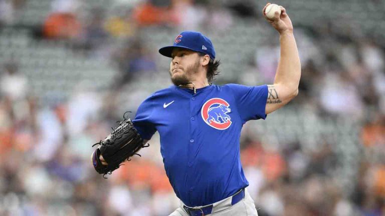 Chicago Cubs starting pitcher Justin Steele throws during the second inning of a baseball game against the Baltimore Orioles, Thursday, July 11, 2024, in Baltimore. (Nick Wass/AP)