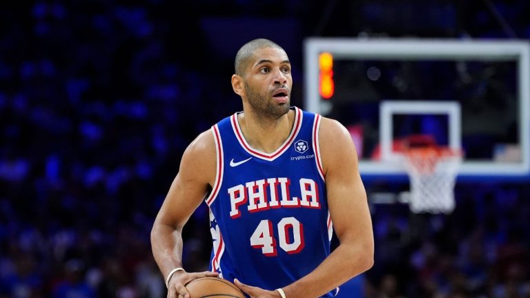Philadelphia 76ers' Nicolas Batum plays during Game 6 in an NBA basketball first-round playoff series, Thursday, May 2, 2024, in Philadelphia. (Matt Slocum/AP Photo)