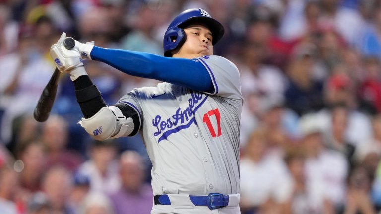 Los Angeles Dodgers' Shohei Ohtani plays during a baseball game, Wednesday, July 10, 2024, in Philadelphia. (AP Photo/Matt Slocum) 