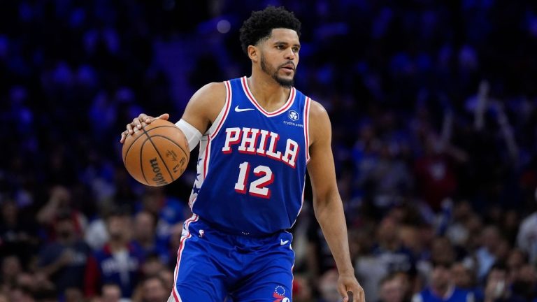 Philadelphia 76ers' Tobias Harris plays during Game 6 in an NBA basketball first-round playoff series, Thursday, May 2, 2024, in Philadelphia. (Matt Slocum/AP Photo)