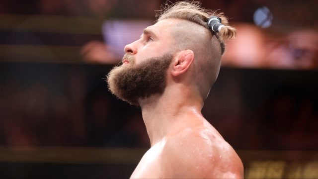Jiri-Prochazka-looks-out-from-the-Octagon-after-losing-a-title-fight-to-light-heavyweight-champion-Alex-Pereira-at-UFC-303