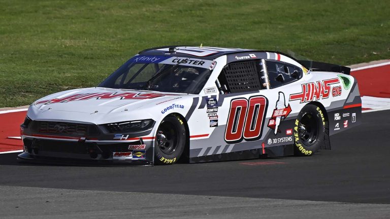 Cole Custer steers through turn 2 during qualifying for the Focused Health 250 NASCAR Xfinity Series Race on Friday, March 22, 2024, at Circuit of the Americas race track in Austin, Texas. (Darren Abate/AP)