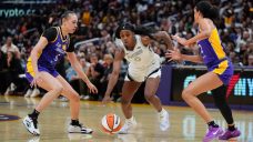 Hamby scores 24 with 14 rebounds as Sparks beat Aces in OT, snap eight-game skid