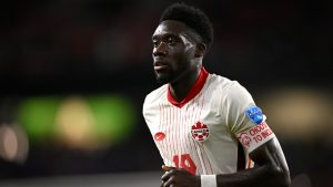 Canada midfielder Alphonso Davies. (Phelan M. Ebenhack/AP)
