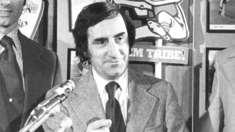 Nick Mileti, who helped found the Cleveland Cavaliers and a prominent figure in the city's sports circles, has died. He was 93. (AP Photo)