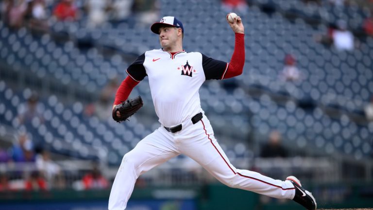 Washington Nationals starting pitcher Patrick Corbin throws during the fourth inning of a baseball game against the Colorado Rockies, Thursday, Aug. 22, 2024, in Washington. (AP/Nick Wass)