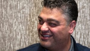 Los Angeles Angels general manager Perry Minasian responds to questions during the Major League Baseball winter meetings Dec. 5, 2023, in Nashville, Tenn. (George Walker IV/AP)