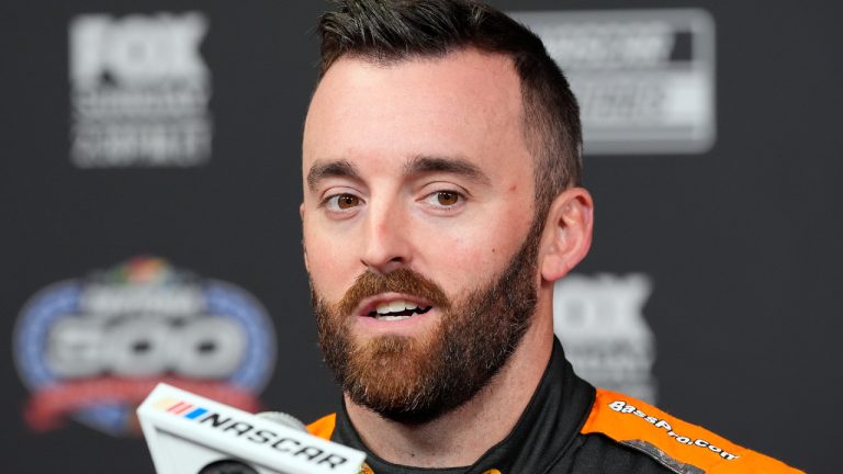 Austin Dillon during the NASCAR Daytona 500 auto racing media day Wednesday, Feb. 14, 2024, at Daytona International Speedway in Daytona Beach, Fla. (Chris O'Meara/AP)