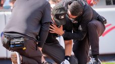 Injured umpire Nick Mahrley sidelined through at least Sunday with concussion