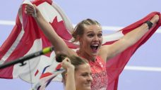 Canada’s Alysha Newman soars to improbable bronze in Olympic pole vault