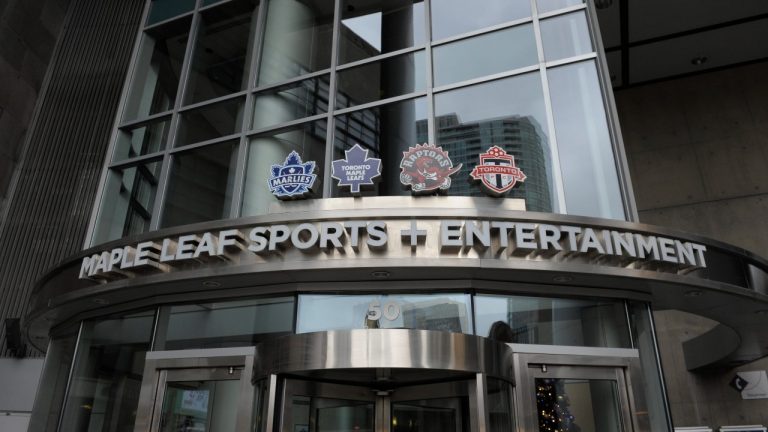 Exteriors of the entrance to Maple Leaf Sports and Entertainment located at the Air Canada Centre at 50 Bay St. (Fred Lum/The Globe and Mail)